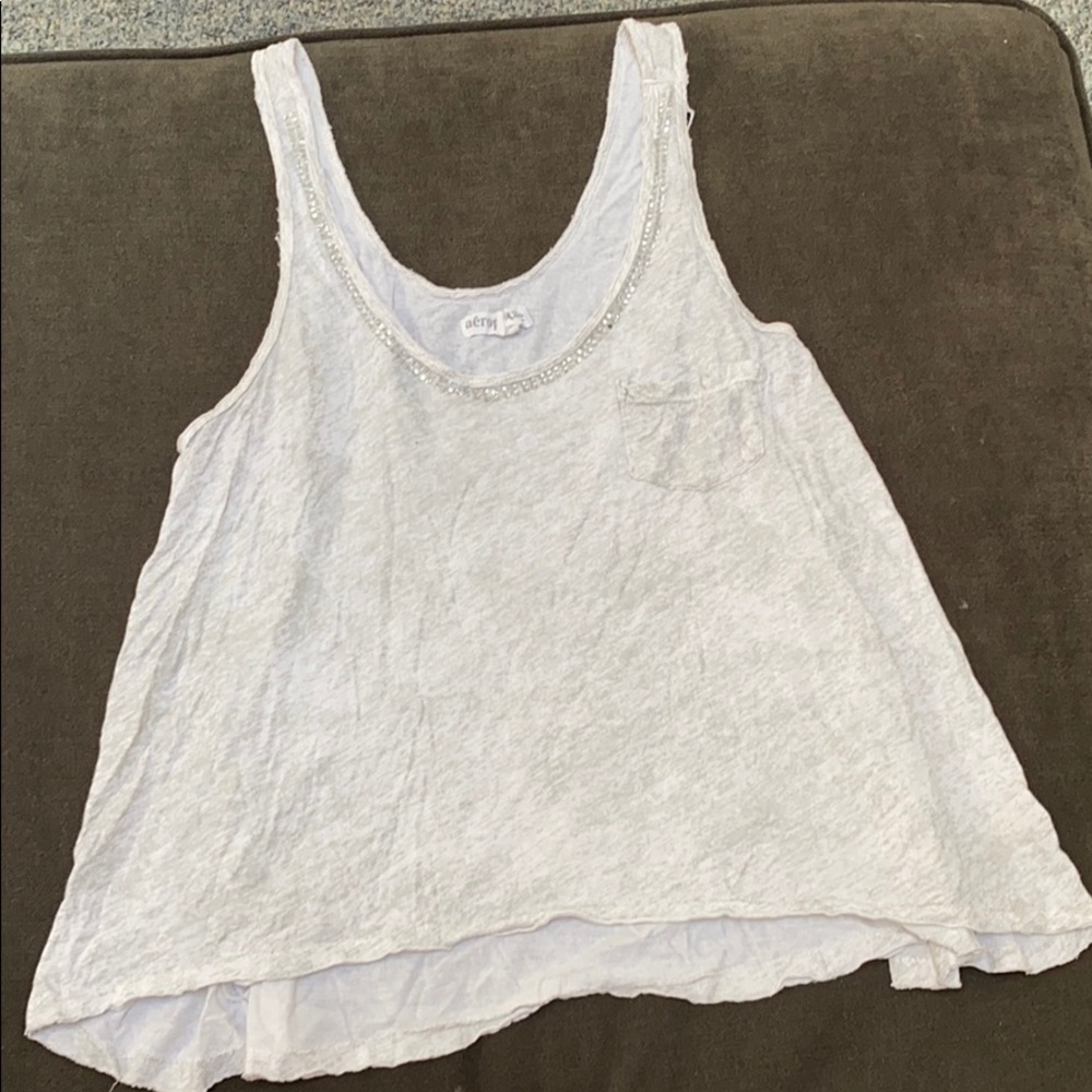 Aeropostale Rhinestone Pocket Tank Top